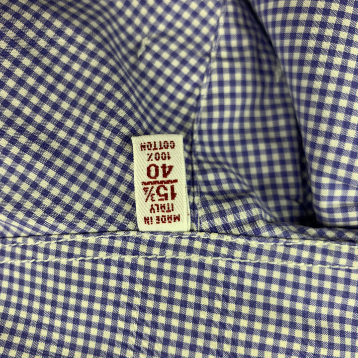 MICHAEL BASTIAN Size M Purple Checkered Cotton Button Up Long Sleeve Shirt