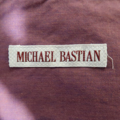 MICHAEL BASTIAN Size S Magenta Solid Cotton Button Up Long Sleeve Shirt