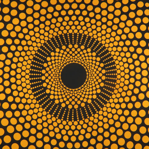 MISSONI Black & Orange Silk Spotted Print Scarf
