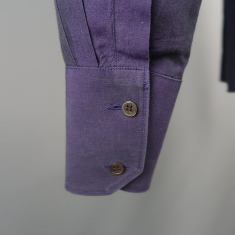 MIU MIU Size S Purple Solid Cotton Long Sleeve Shirt