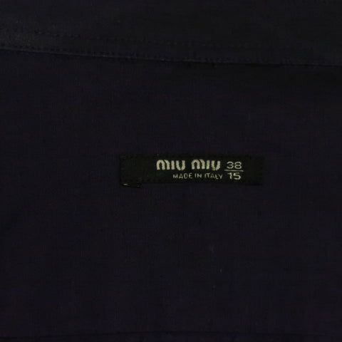 MIU MIU Size S Purple Solid Cotton Long Sleeve Shirt