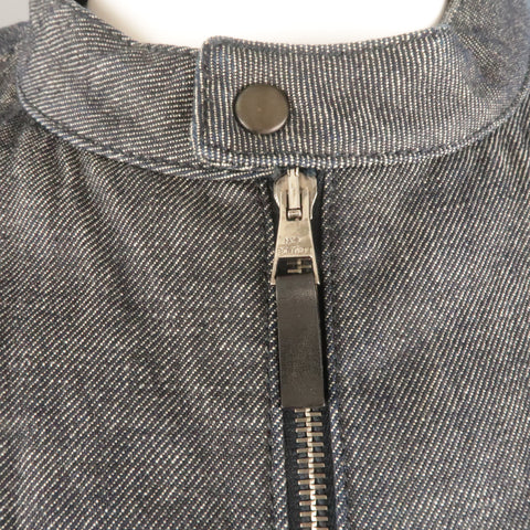 NEIL BARRETT L Indigo Navy Denim Biker Style Jacket