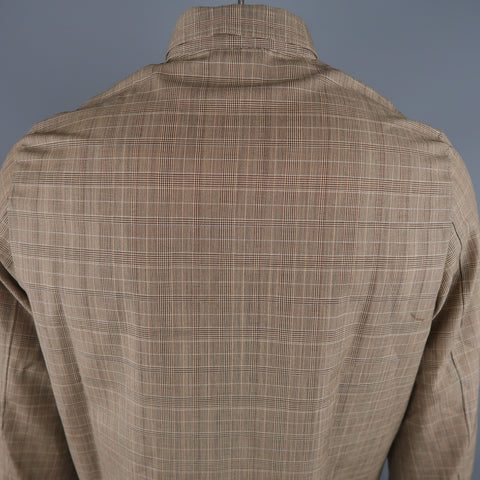 NEIL BARRETT Chest Size M Tan Plaid Wool Bomber Jacket