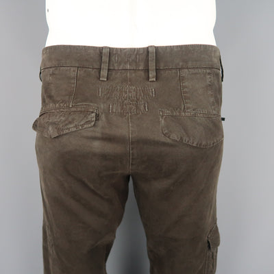 NEIL BARRETT Size 32 Brown Cotton Zip Pocket Casual Pants
