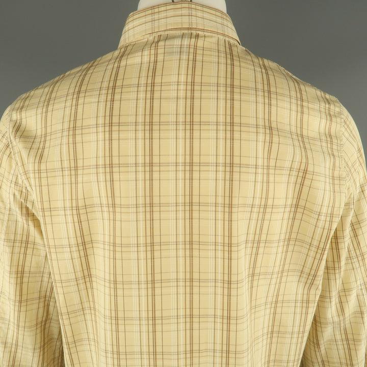 NEIL BARRETT Size M Khaki Painted Cotton Zip Up Jacket