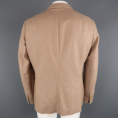 NEIL BARRETT Chest Size XL Camel Solid Wool Notch Lapel Sport Coat
