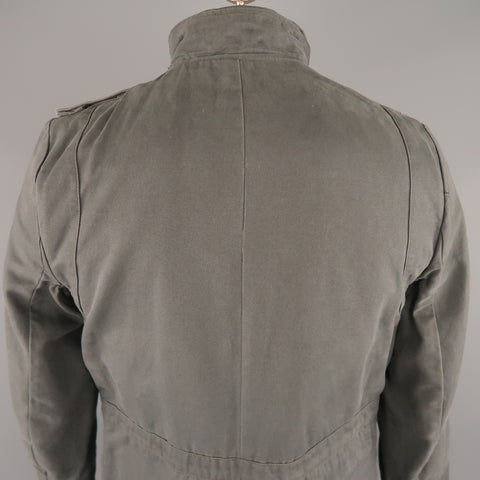 NICE COLLECTIVE L Veste style militaire en coton gris foncé 