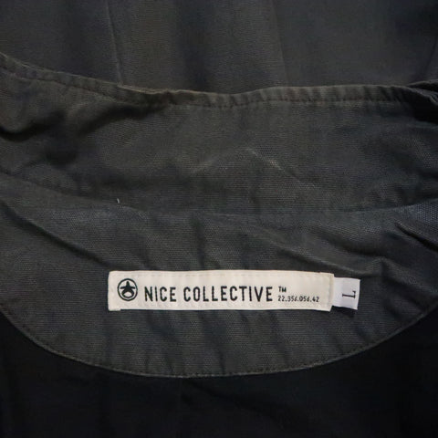 NICE COLLECTIVE L Veste style militaire en coton gris foncé 