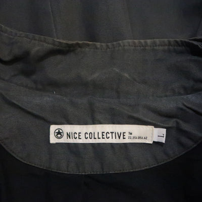 NICE COLLECTIVE L Dark Gray Cotton Military Style Jacket