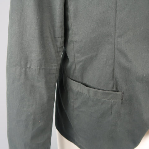 NICE COLLECTIVE M Forest Green Cotton Blazer Jacket