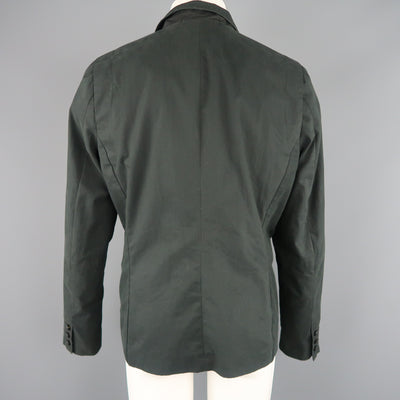 NICE COLLECTIVE M Forest Green Cotton Blazer Jacket