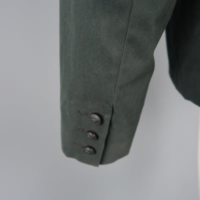 NICE COLLECTIVE M Forest Green Cotton Blazer Jacket
