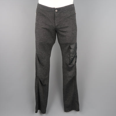 NICE COLLECTIVE Size 32 Charcoal Heather Cotton Blend Pocket Pants