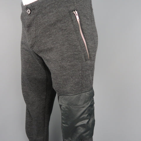 NICE COLLECTIVE Size 32 Charcoal Heather Cotton Blend Pocket Pants