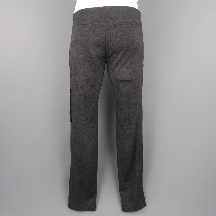 NICE COLLECTIVE Size 32 Charcoal Heather Cotton Blend Pocket Pants