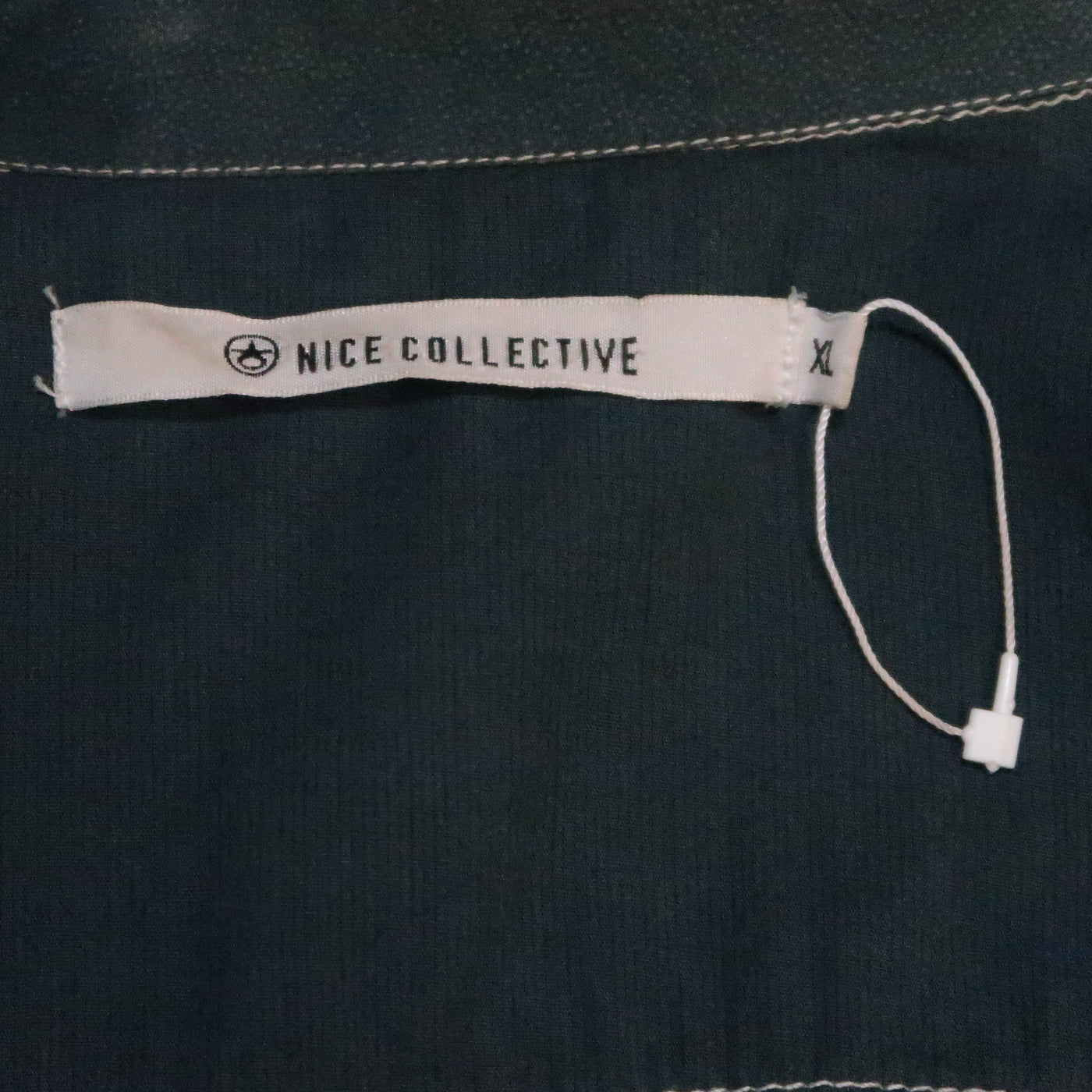 NICE COLLECTIVE XL Slate Contrast Stitch Cotton Jacket