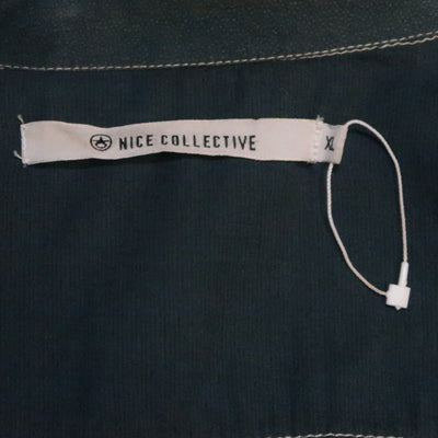 NICE COLLECTIVE XL Slate Contrast Stitch Cotton Jacket