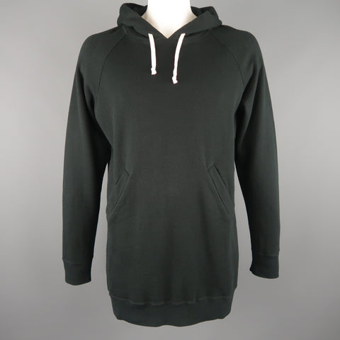 NONNATIVE Size M Black Solid Cotton Long Hoodie Sweater