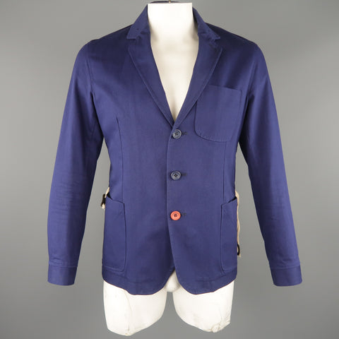 OLIVER SPENCER 42 Navy Cotton Sport Coat