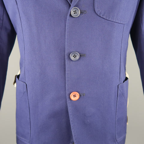 OLIVER SPENCER 42 Navy Cotton Sport Coat