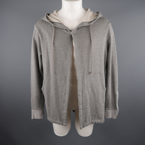 ONES STROKE 42 Grey Cotton Hooded Jacket