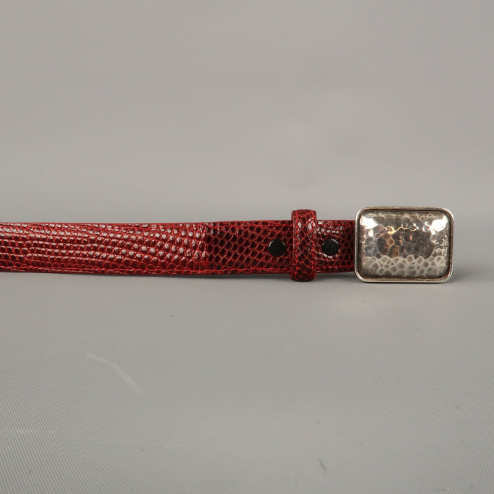 PAT AREIAS Sterling Size 32 Red Belt