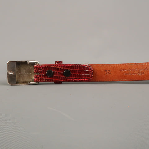 PAT AREIAS Sterling Size 32 Red Belt