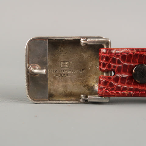PAT AREIAS Sterling Size 32 Red Belt
