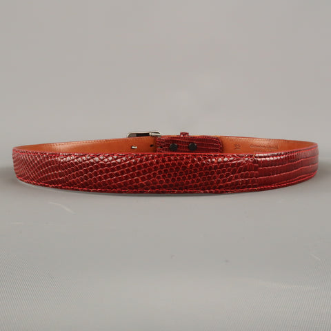 PAT AREIAS Sterling Size 32 Red Belt