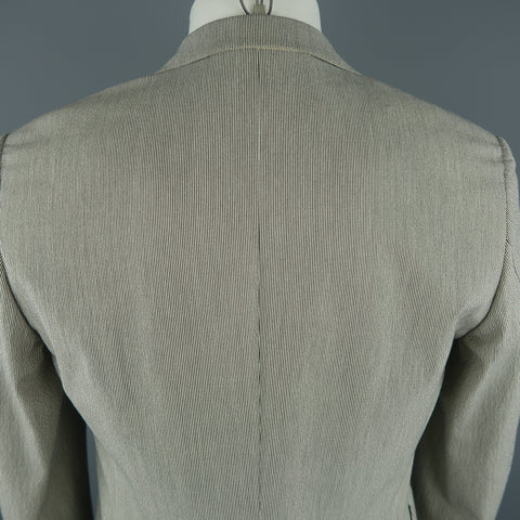 PAUL SMITH Chest Size 36 Gray Pinstripe Cotton Blend Notch Lapel Sport Coat