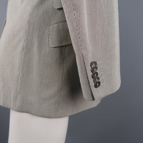 PAUL SMITH Chest Size 36 Gray Pinstripe Cotton Blend Notch Lapel Sport Coat