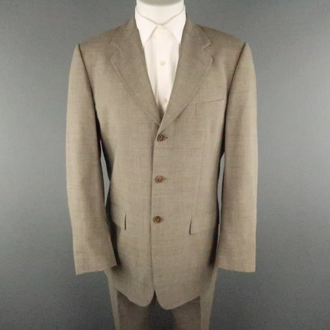 PAUL SMITH Chest Size 40 Brown Solid Rayon Notch Lapel Sport Coat