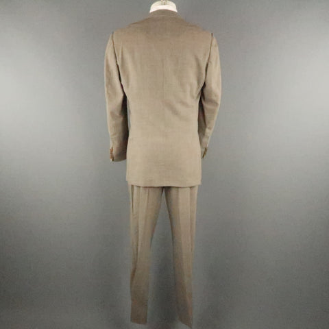 PAUL SMITH Chest Size 40 Brown Solid Rayon Notch Lapel Sport Coat