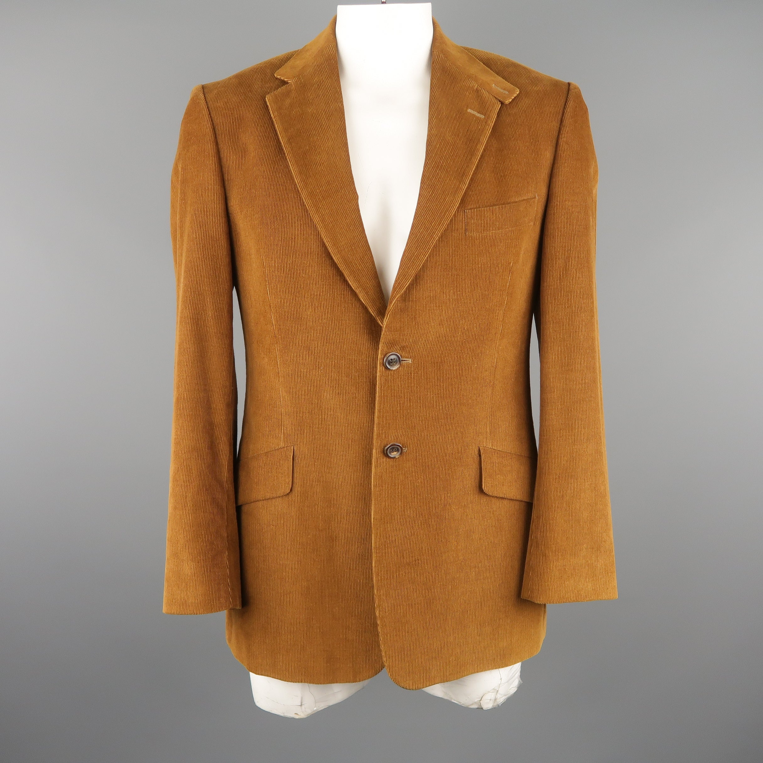 PAUL SMITH 40 Tan Corduroy Sport Coat Sui Generis Designer Consignment