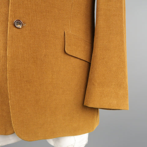 PAUL SMITH 40 Tan Corduroy Notch Lapel Sport Coat