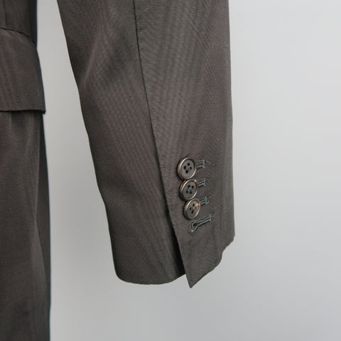 PAUL SMITH 42 Manteau / Veste de sport à revers skinny en taffetas moiré noir