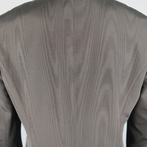 PAUL SMITH 42 Manteau / Veste de sport à revers skinny en taffetas moiré noir