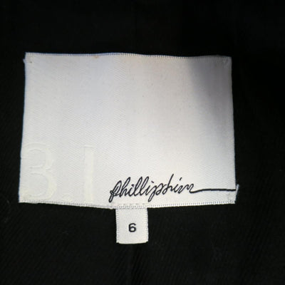PHILLIP LIM Size 6 Black Virgin Wool Blend Notch Lapel Blazer Vest