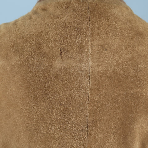 POLO RALPH LAUREN M Brown Suede Buttoned Bomber Jacket