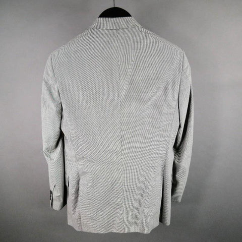 PRADA 38 Regular Black & White Houndstooth Wool Sport Coat