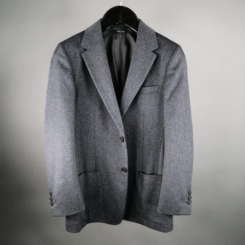 PRADA 40 Regular Charcoal Solid Camel Hair Sport Coat