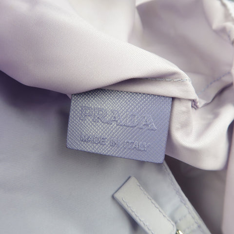 PRADA Lavender Nylon Robot 6 Lady Embellished Tote Handbag
