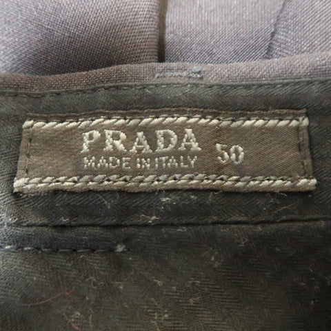 PRADA Size 34 Navy Solid Mohair / Wool 31 Zip Fly Dress Pants