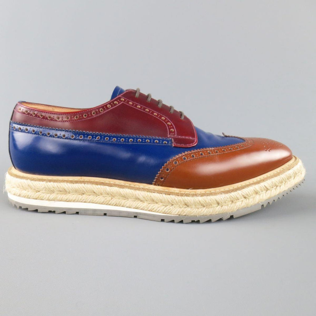 Prada mens on sale platform brogues