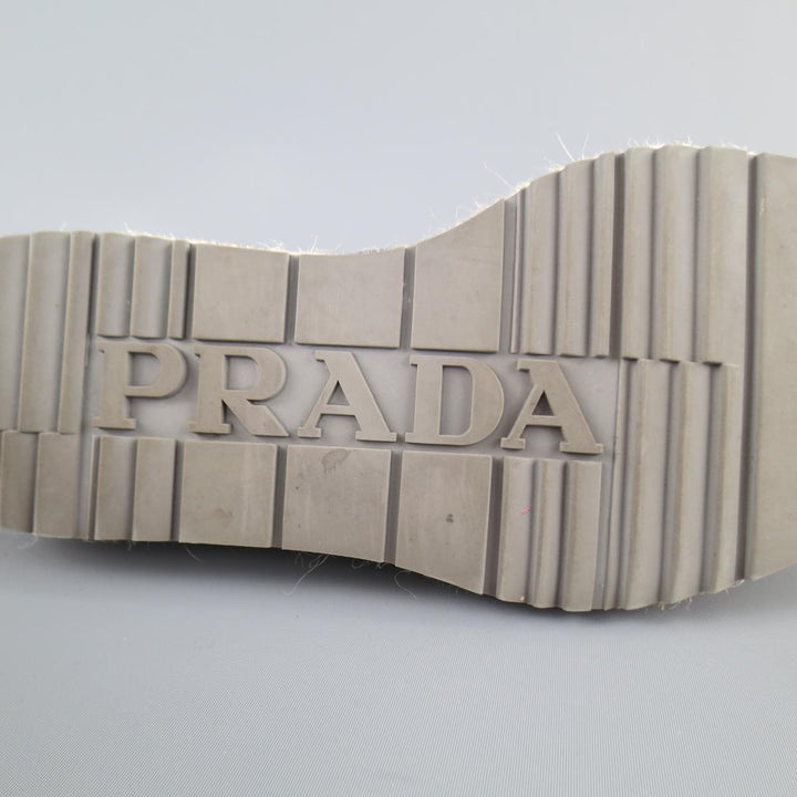 PRADA Size 9.5 Multi-Color Wingtip Platform Espadrille Brogues Spring 2011