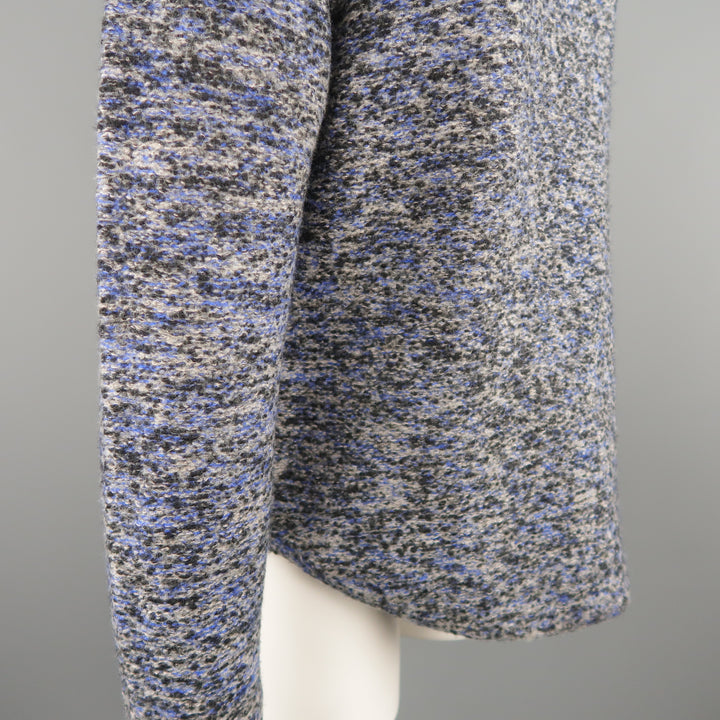 PROENZA SCHOULER Size XS Blue & Grey Heathered Marble Wool Blend Sweater