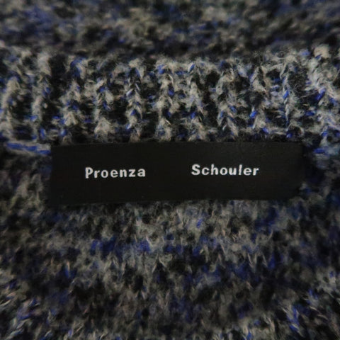 PROENZA SCHOULER Size XS Blue & Grey Heathered Marble Wool Blend Sweater