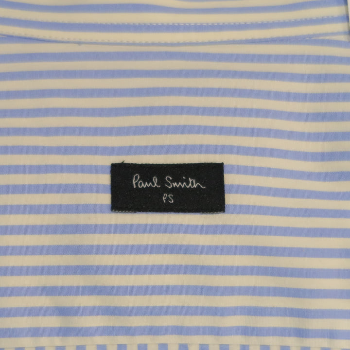 PS by PAUL SMITH Size S Blue & White Stripe Cotton Long Sleeve Shirt