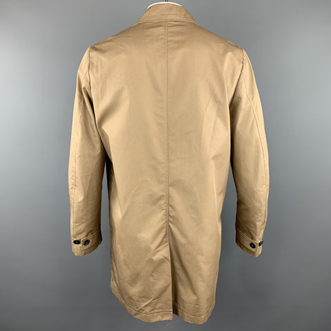 PS by PAUL SMITH XL Khaki Cotton / Nylon Hidden Buttons Long Coat