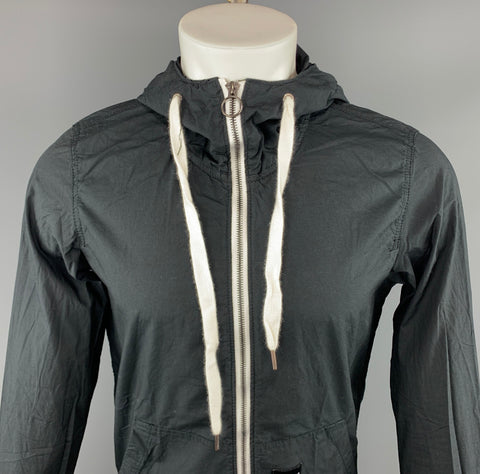 PULL & BEAR S Black Solid Cotton Zip Up Jacket